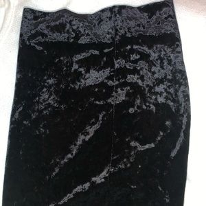 Forever 21 Black Velvet Pencil Skirt